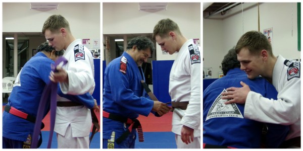 Lifetime of Dedicated Training Promoted to Brown Belt.